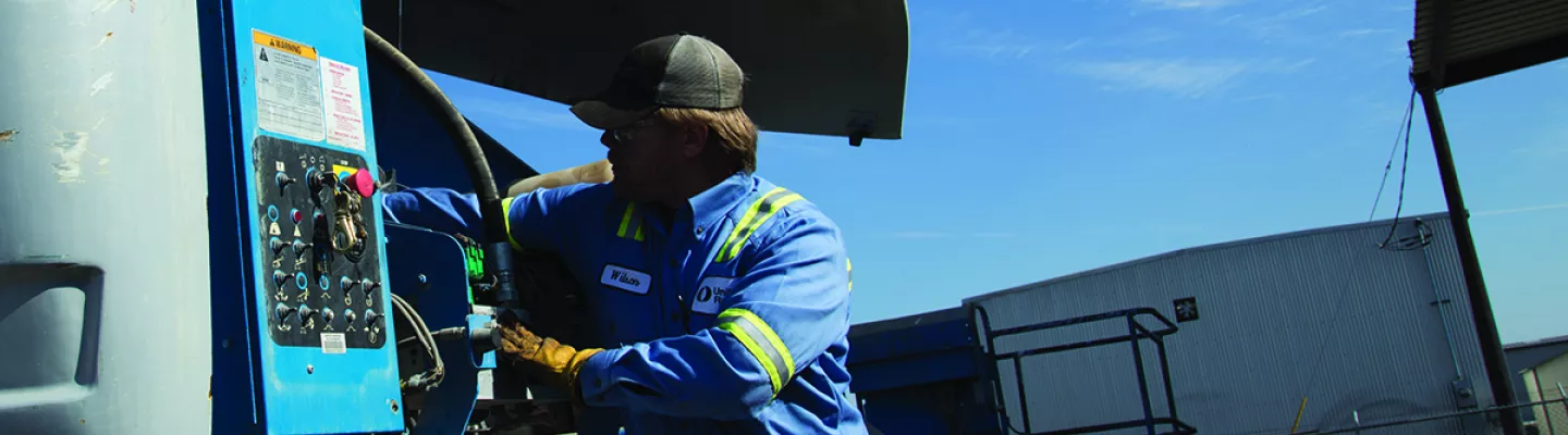 man working on machine 