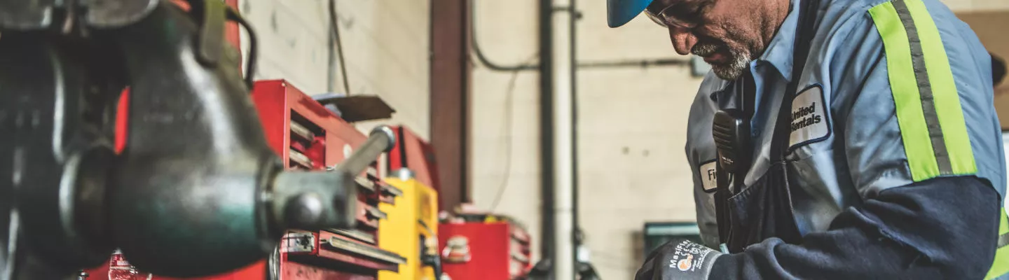 man working in shop
