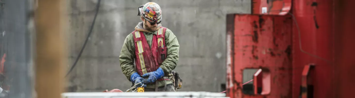 Electrician at jobsite