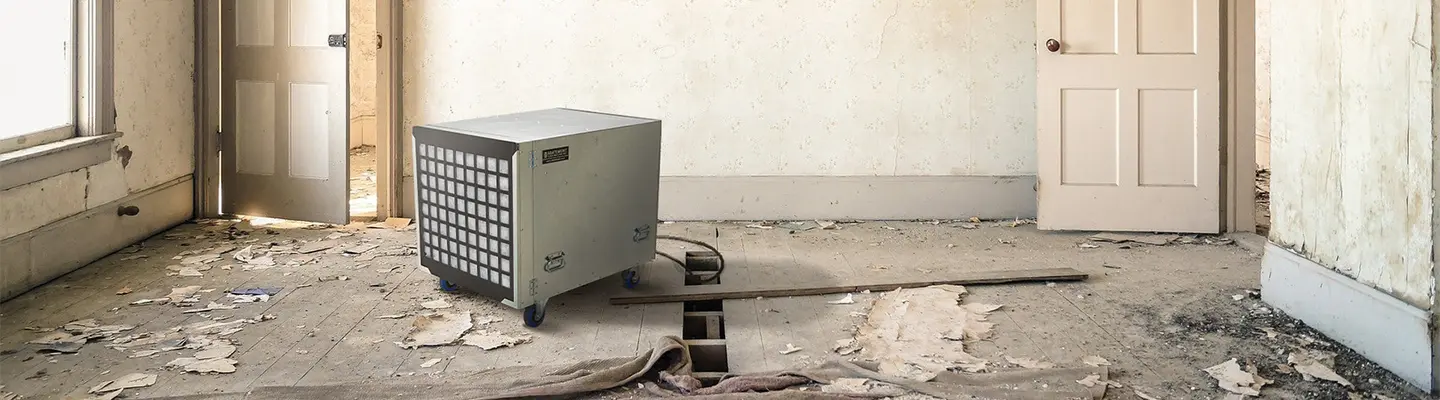 Air scrubber in a room that's being remodeled