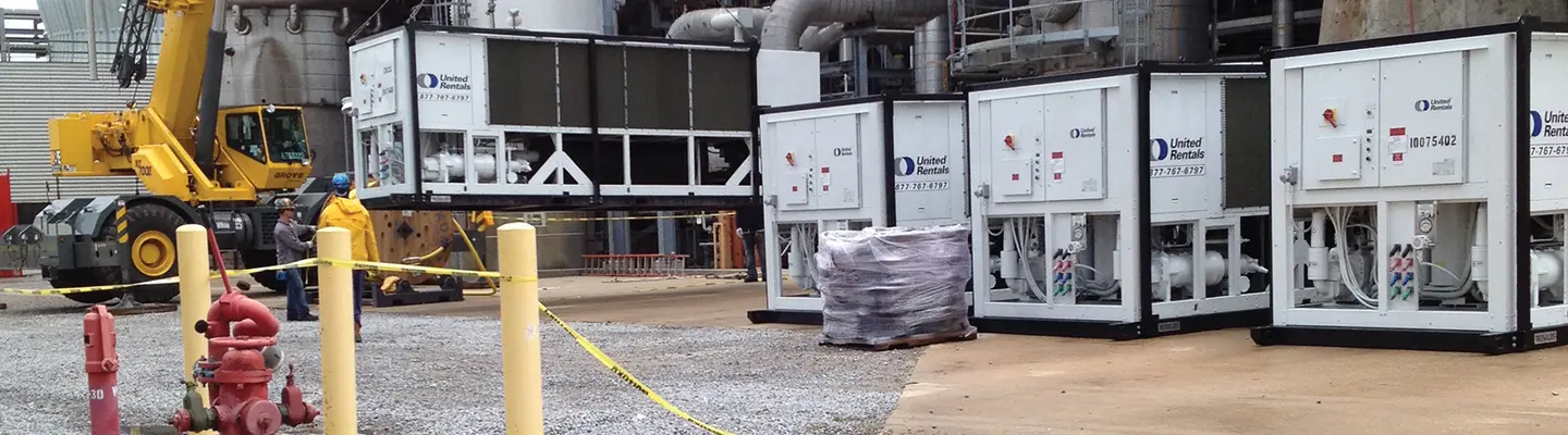 Row of HVAC equipment