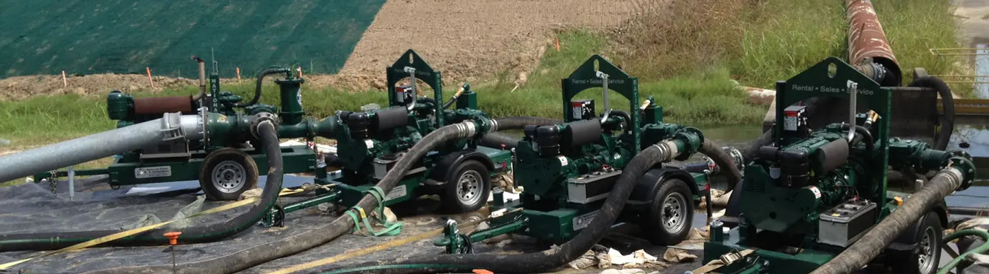 Pumps at a jobsite