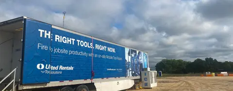 Tool trailer on renewable jobsite