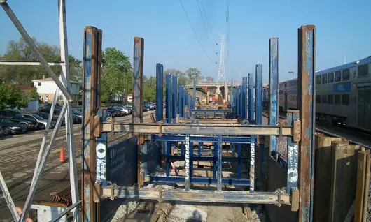 Slide Rail on a jobsite