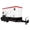 White and black and red CUMMINS 250-279 kW Towable Generator, Tier 4 Diesel