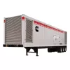White, black and silver CUMMINS 1,600-2,000 kW Towable Generator, Diesel