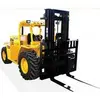 yellow warehouse forklift product shot front view