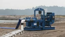 pump dewatering on jobsite