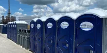 Row of porta potties