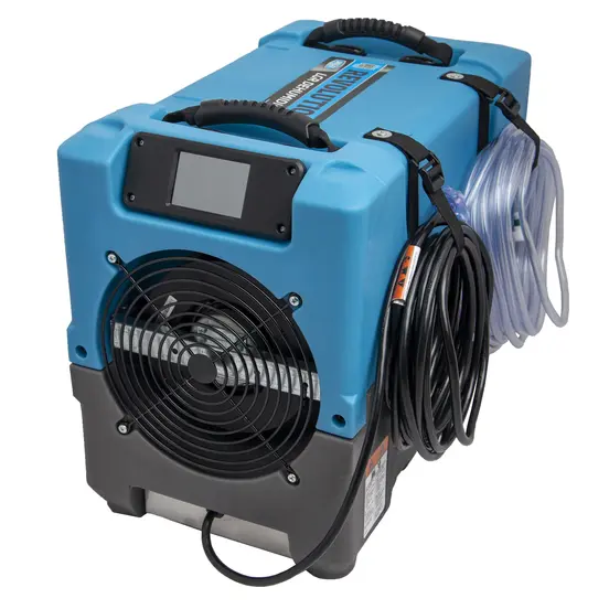 Blue and black Dri-Eaz electric powered Dehumidifier