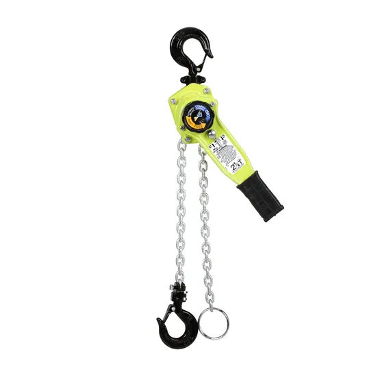 Yellow and black and silver AMH Come-A-Long Tool, 2 Tons